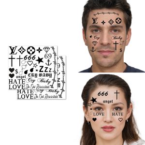 Popular Rapper / Artist Face Temporary Tattoos Assortment - 2 Sets