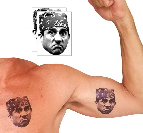 Prison Mike Temporary Tattoos - 2 Sets of Tats Featuring Michael Scott "Prison Mike"